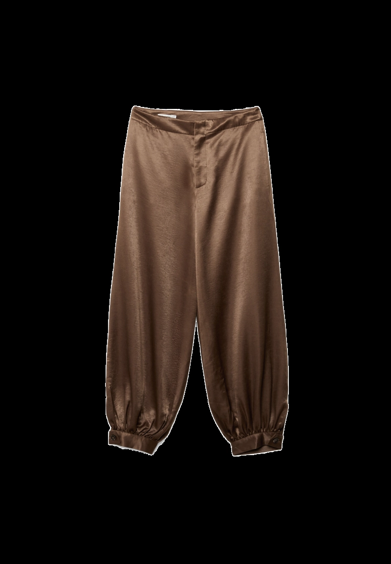 Атласные брюки-баллоны