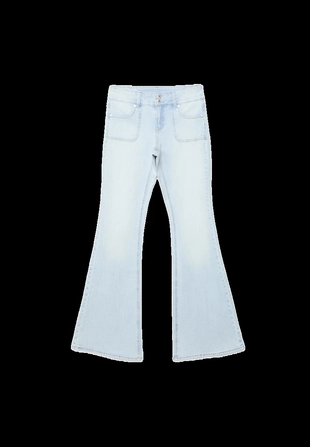 Джинсы с низкой посадкой и простроченными карманами- Заказать в России