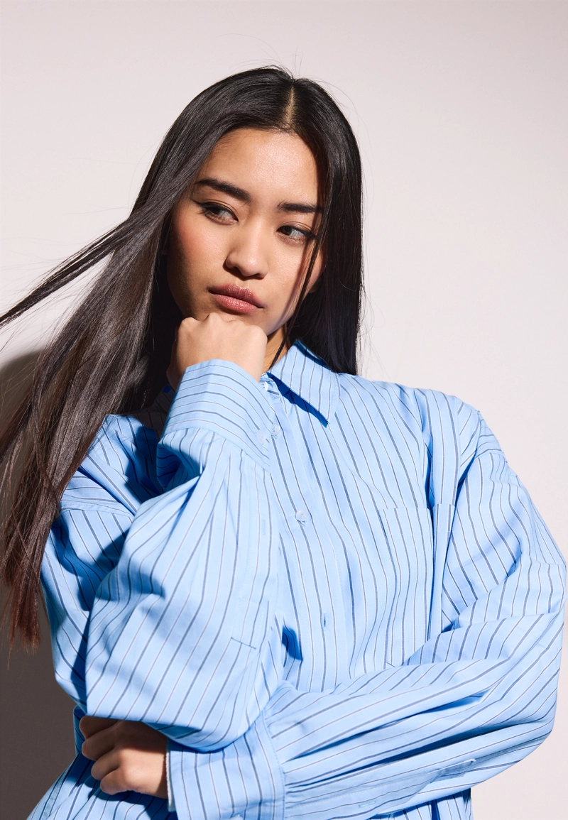 Рубашка оверсайз в полоску