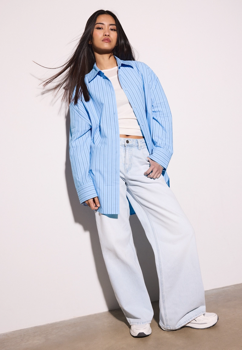 Рубашка оверсайз в полоску