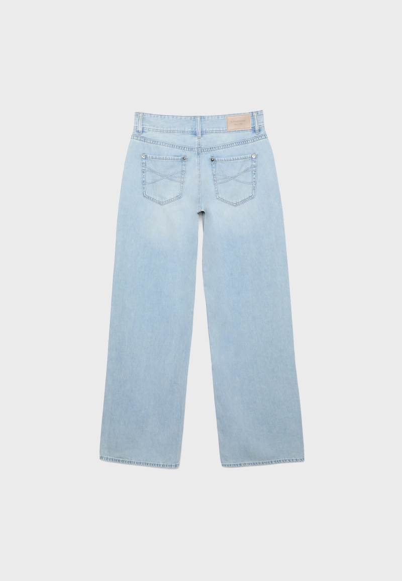 Джинсы с низкой посадкой на двух пуговицах