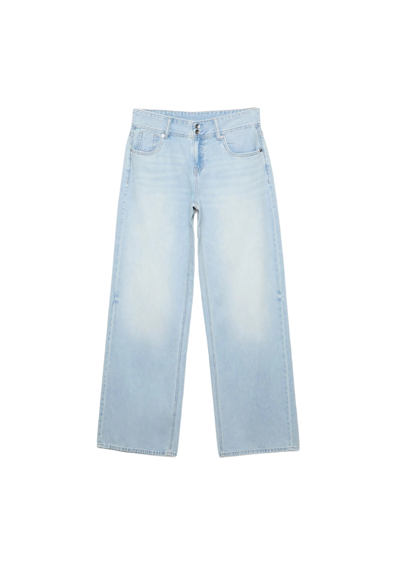 Джинсы с низкой посадкой на двух пуговицах