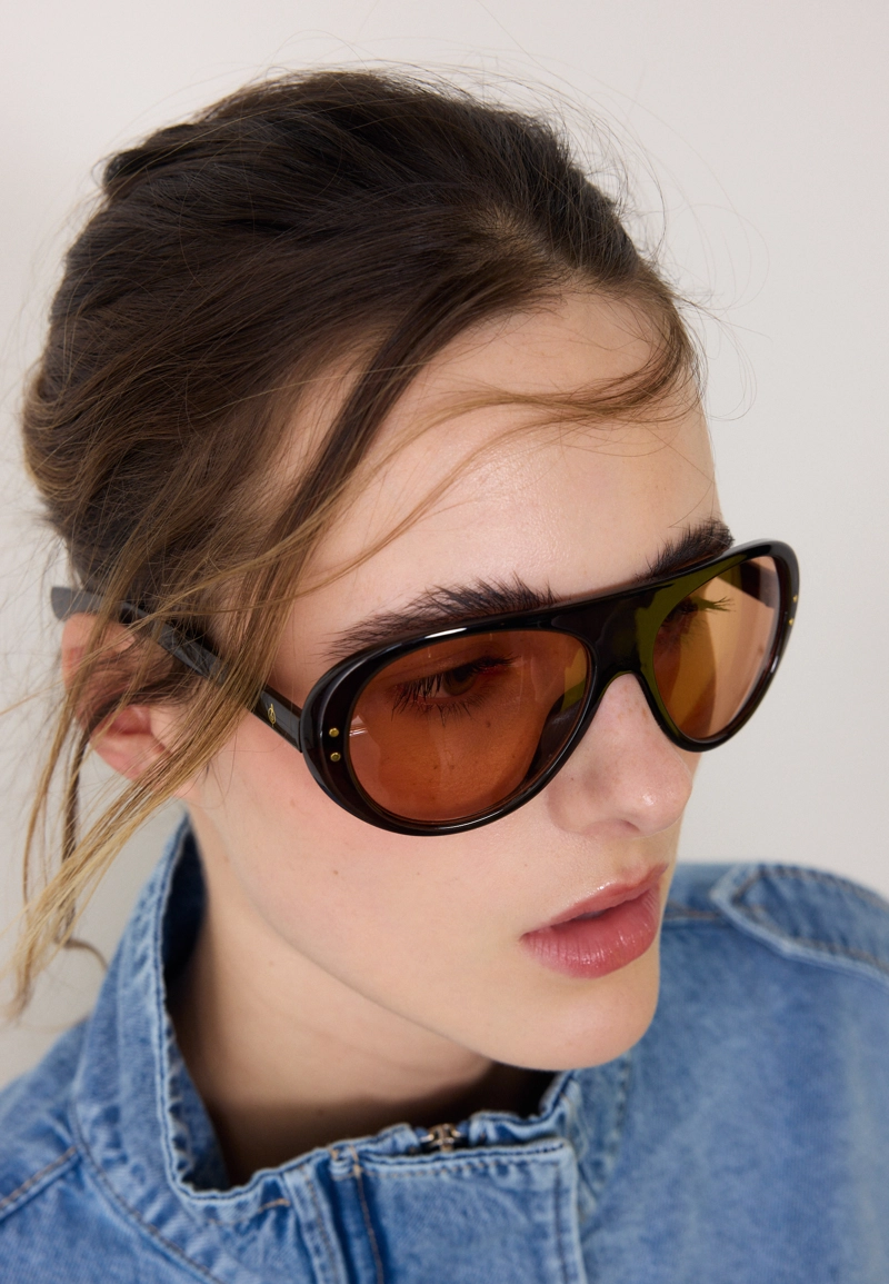 Круглые очки с декоративной отделкой