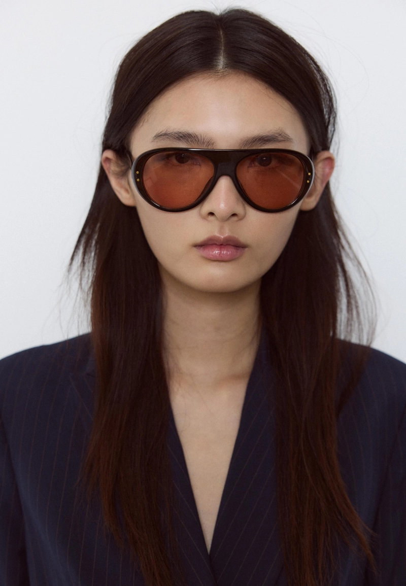 Круглые очки с декоративной отделкой