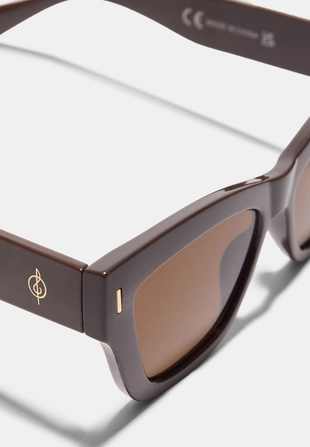 Квадратные очки «кошачий глаз» с деталями- Заказать в России