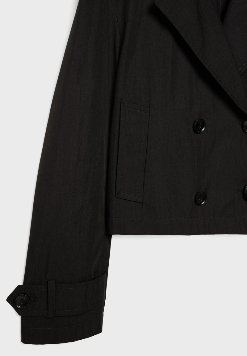 Укороченный двубортный тренч