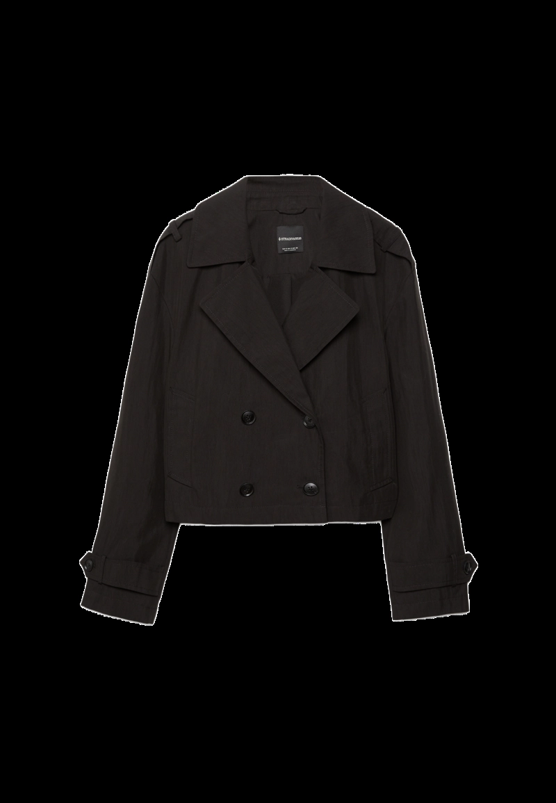 Укороченный двубортный тренч