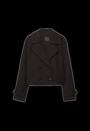 Укороченный двубортный тренч- Заказать в России