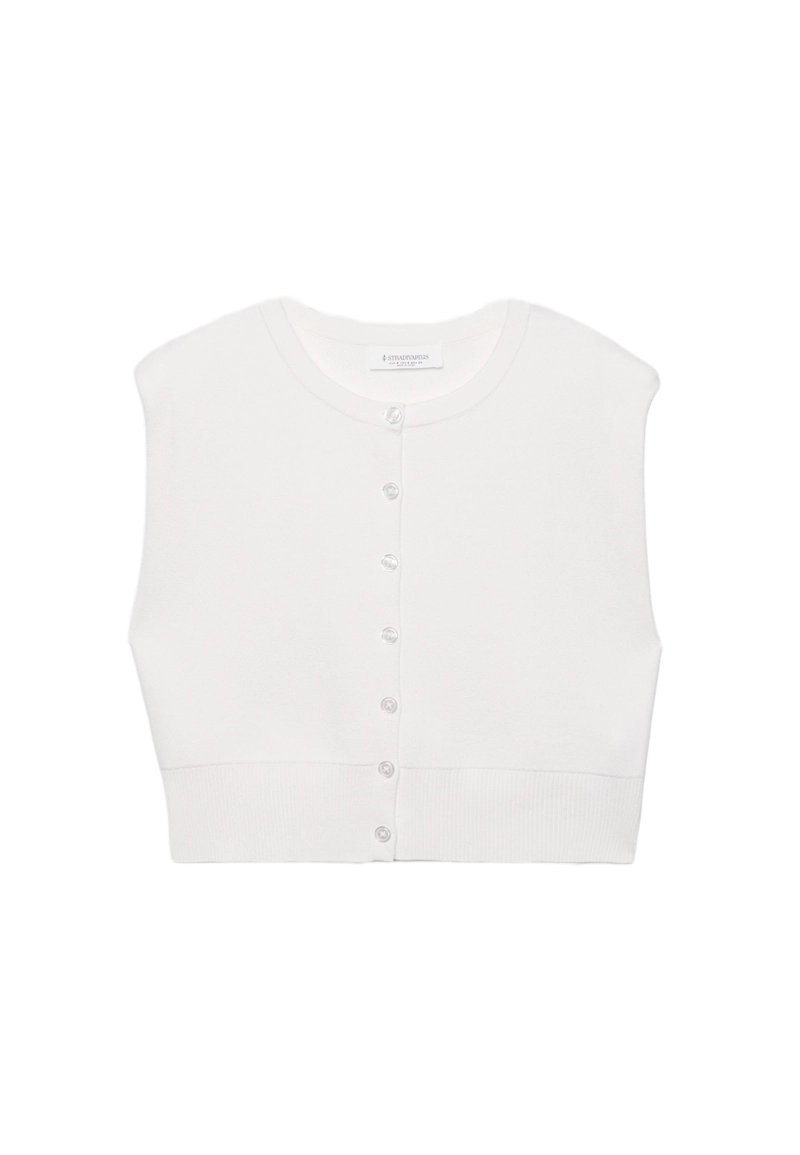 Вязаный жилет с подплечниками