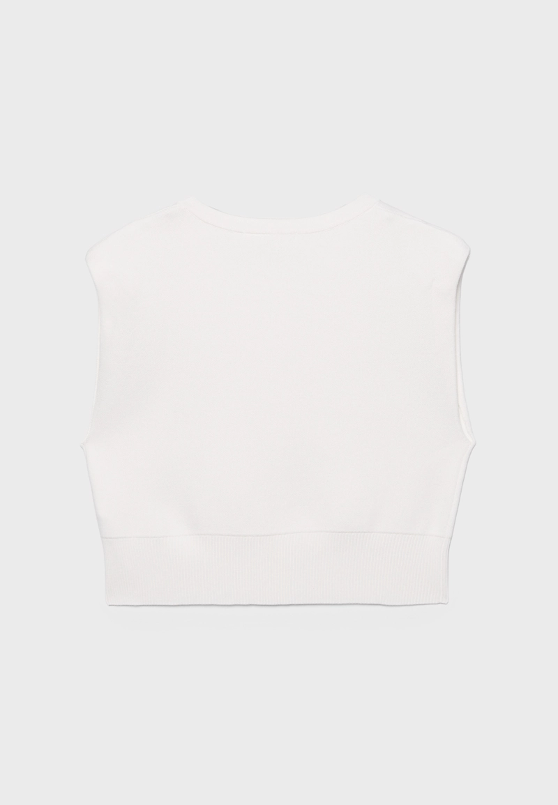 Вязаный жилет с подплечниками