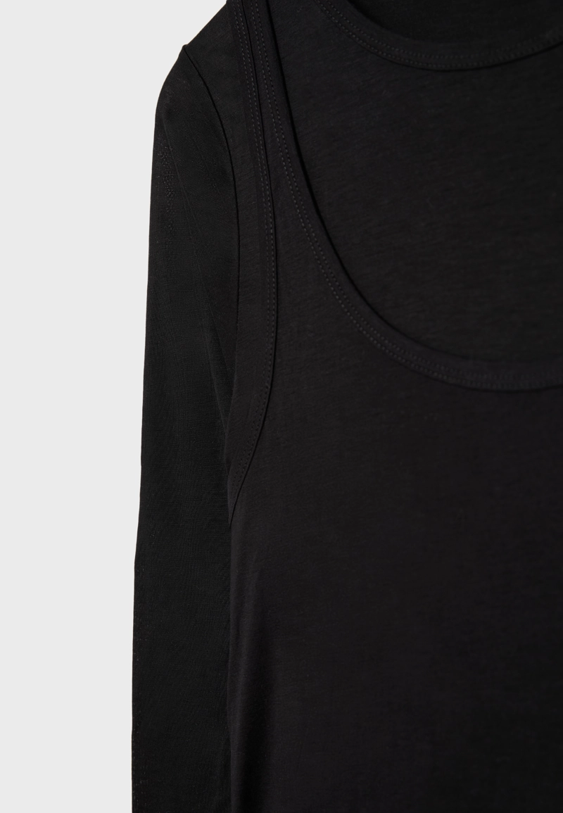 Футболка из экоцелла с эффектом двойного изделия