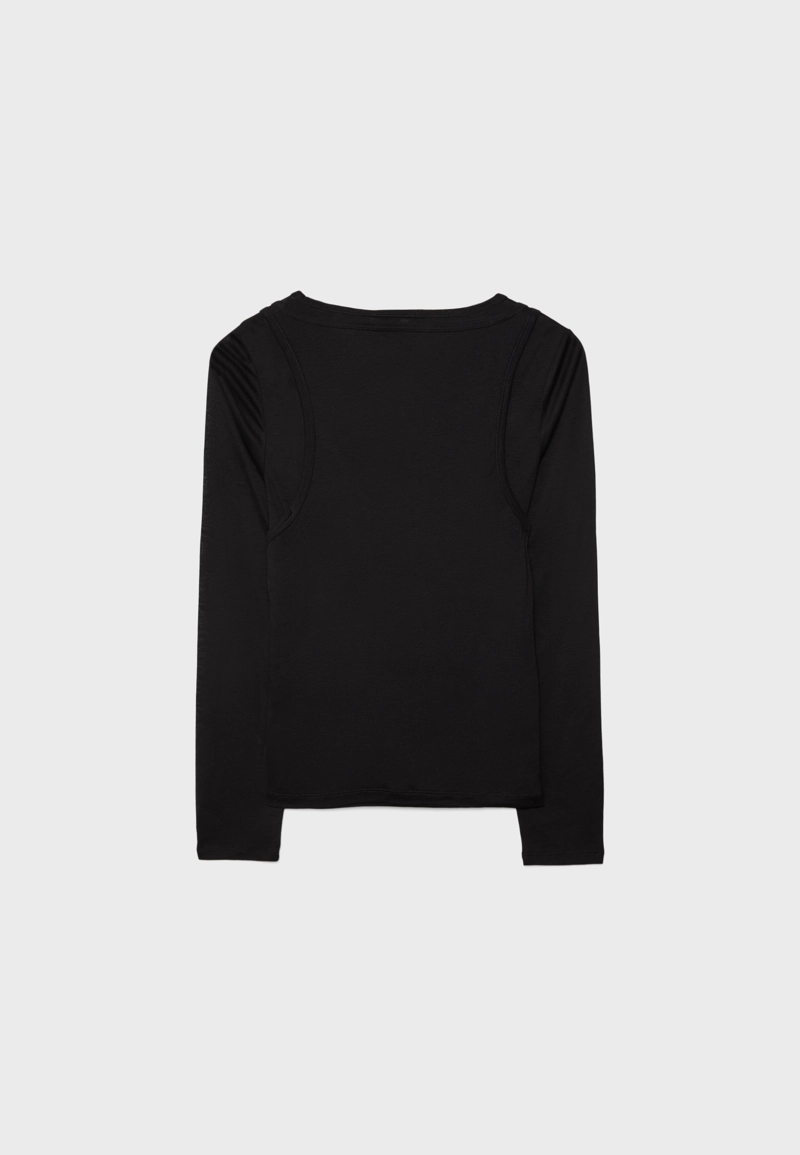 Футболка из экоцелла с эффектом двойного изделия