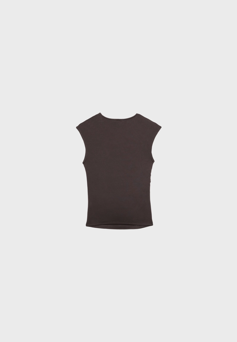 Базовая футболка облегающего кроя со сборками