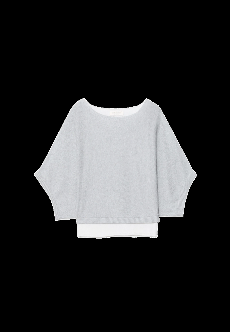 Свитер с вырезом-лодочкой и наложением