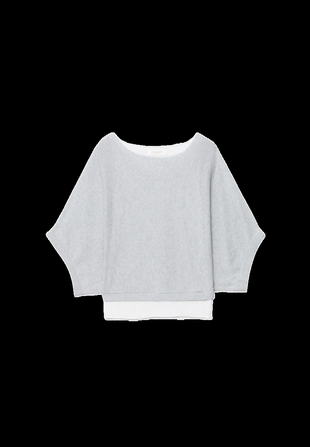 Свитер с вырезом-лодочкой и наложением- Заказать в России