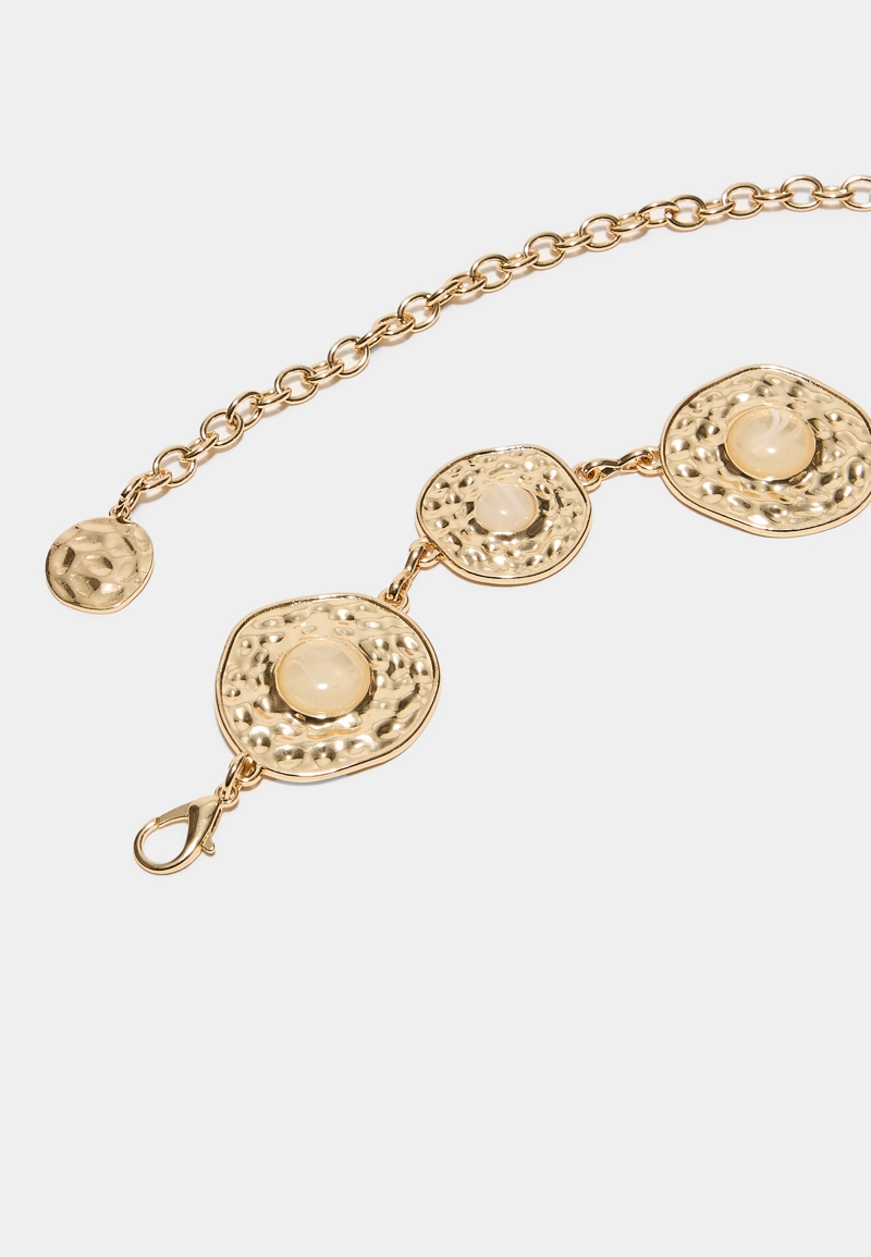 Двухцветный металлический ремень