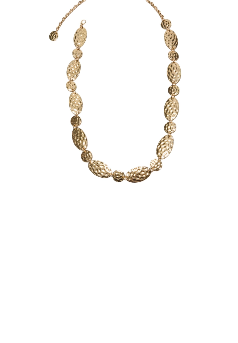 Металлический ремень с овальными монетами