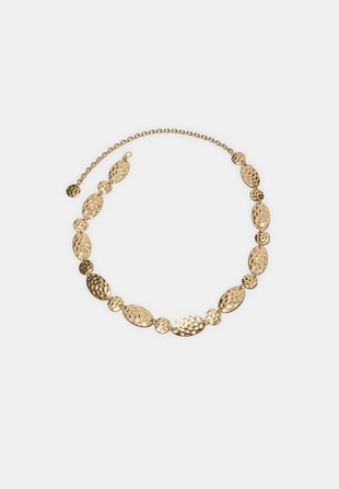 Металлический ремень с овальными монетами- Заказать в России