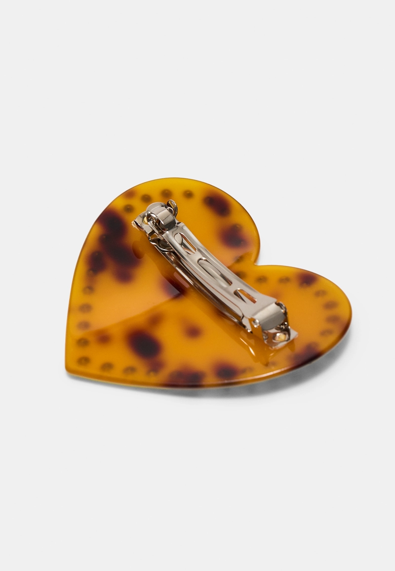 Заколка для волос «Сердце» с заклепками
