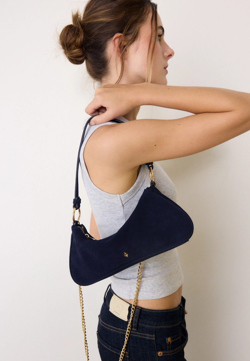 Сумка-полумесяц из 100% кожи