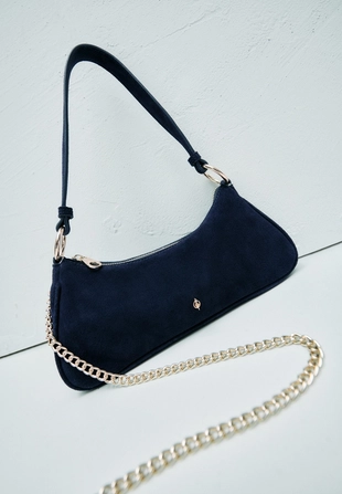 Сумка-полумесяц из 100% кожи- Заказать в России