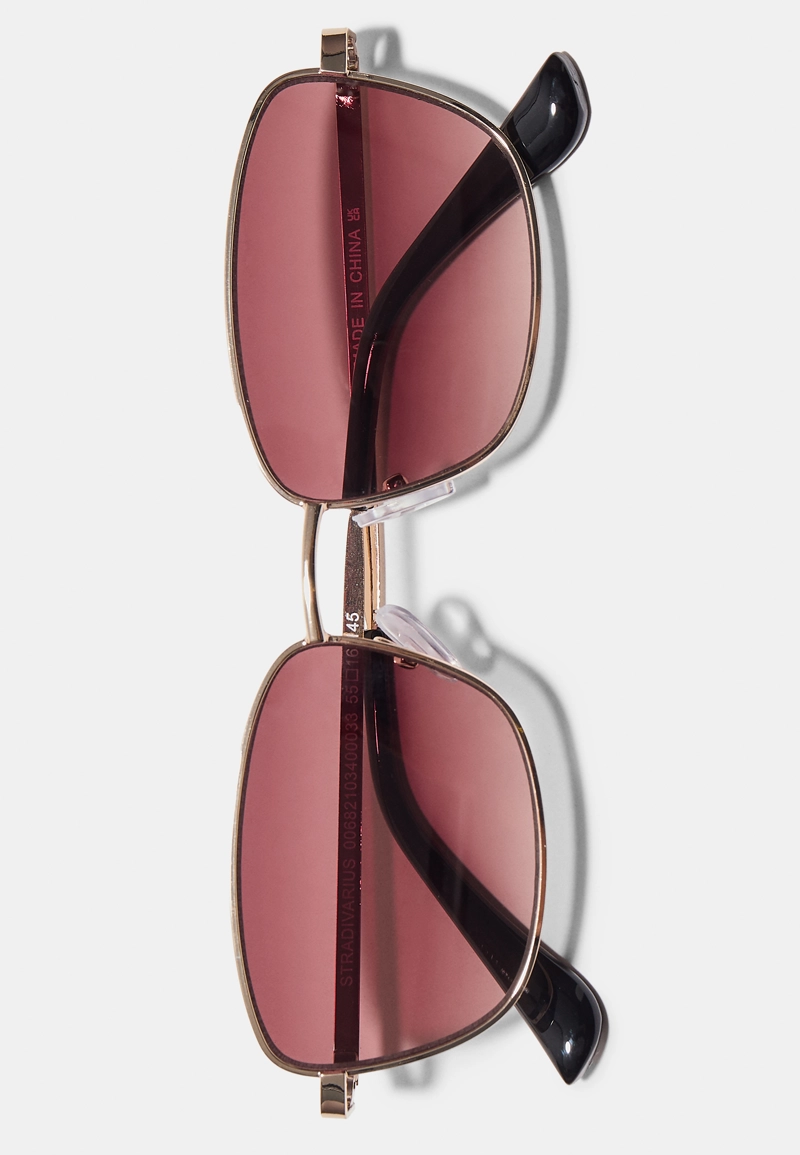 Квадратные металлические очки