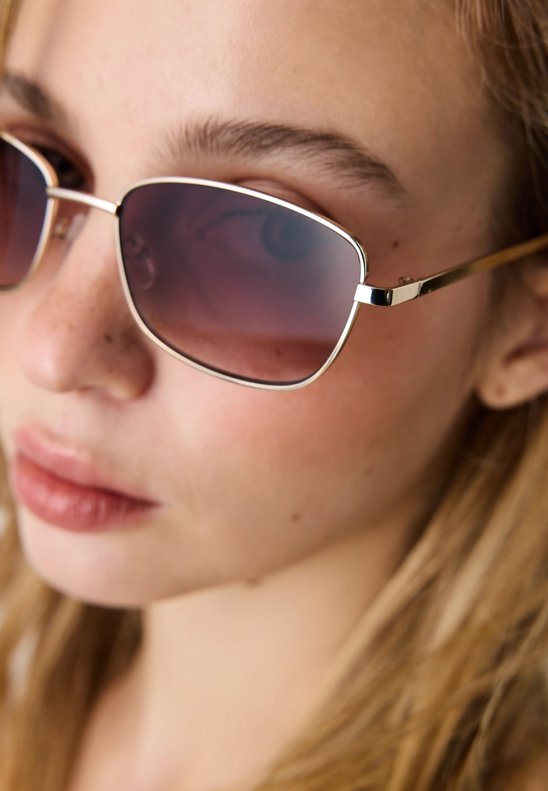 Квадратные металлические очки