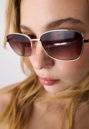 Квадратные металлические очки- Заказать в России