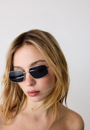 Асимметричные металлические квадратные очки- Заказать в России