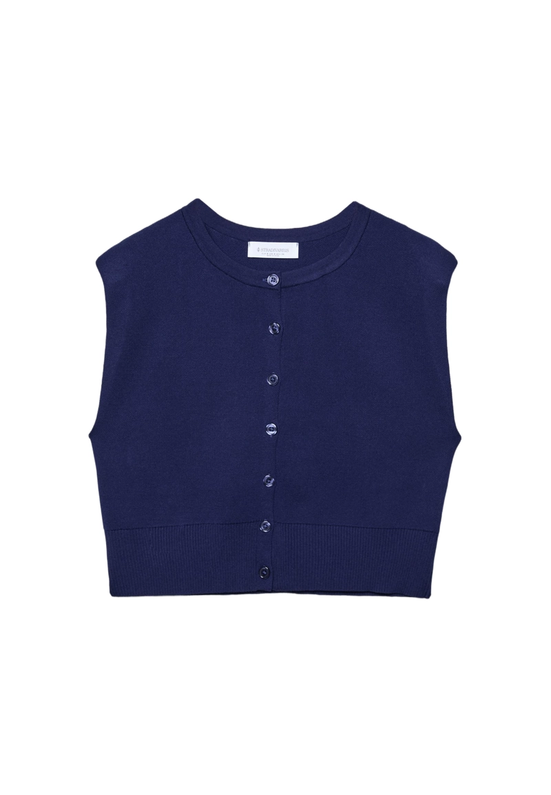 Вязаный жилет с подплечниками