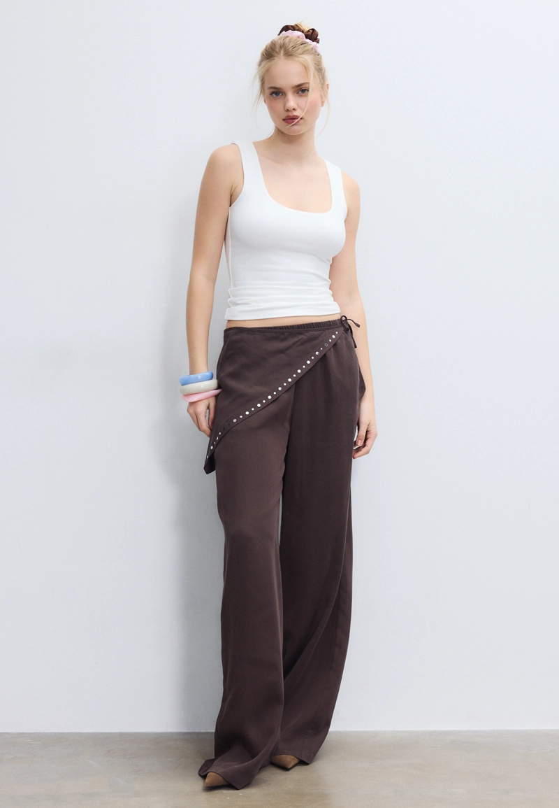 Майка из полиамида с широкими бретелями