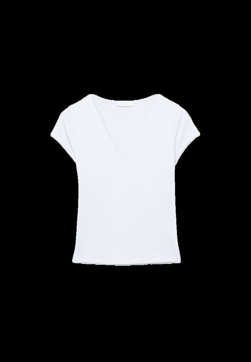 Футболка с короткими рукавами и V-образным вырезом