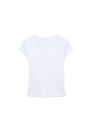 Футболка с короткими рукавами и V-образным вырезом- Заказать в России