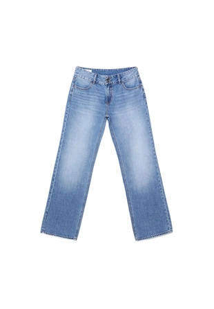 Прямые джинсы с двумя пуговицами- Заказать в России