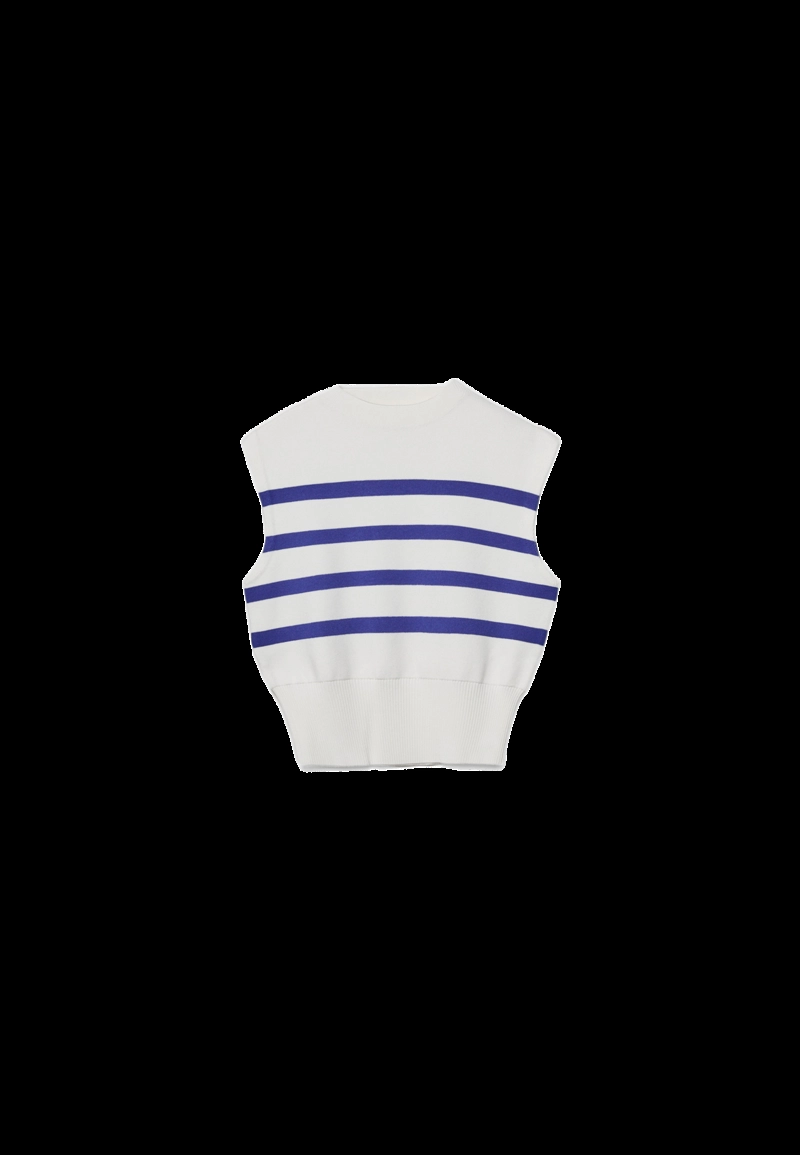 Вязаный топ с круглым вырезом