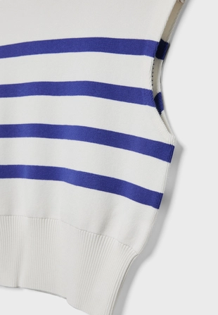 Вязаный топ с круглым вырезом- Заказать в России