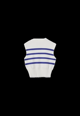 Вязаный топ с круглым вырезом- Заказать в России