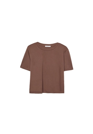 Базовая футболка классического кроя из плотного материала- Заказать в России