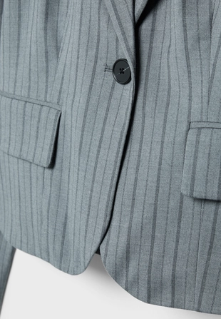 Укороченный пиджак в полоску- Заказать в России