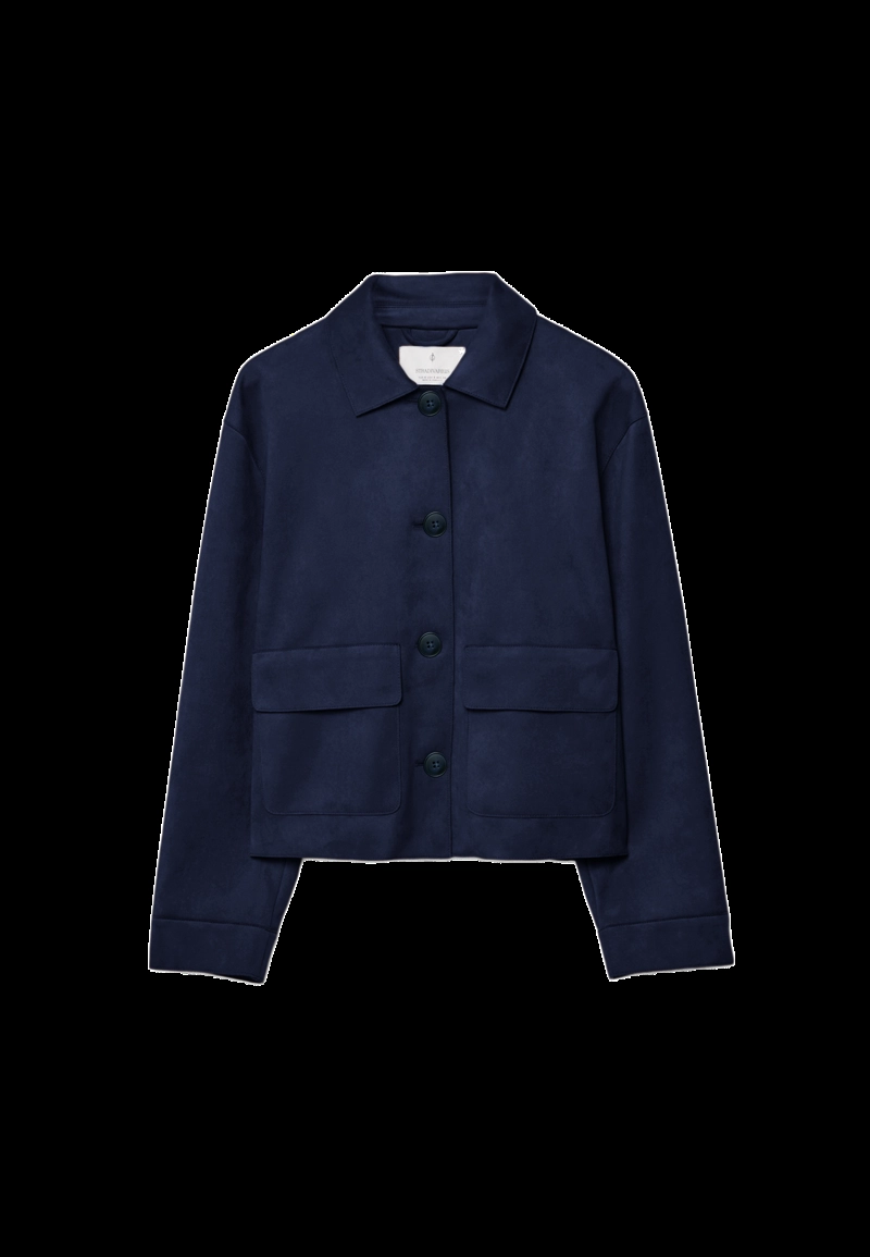 Куртка с карманами из искусственной замши