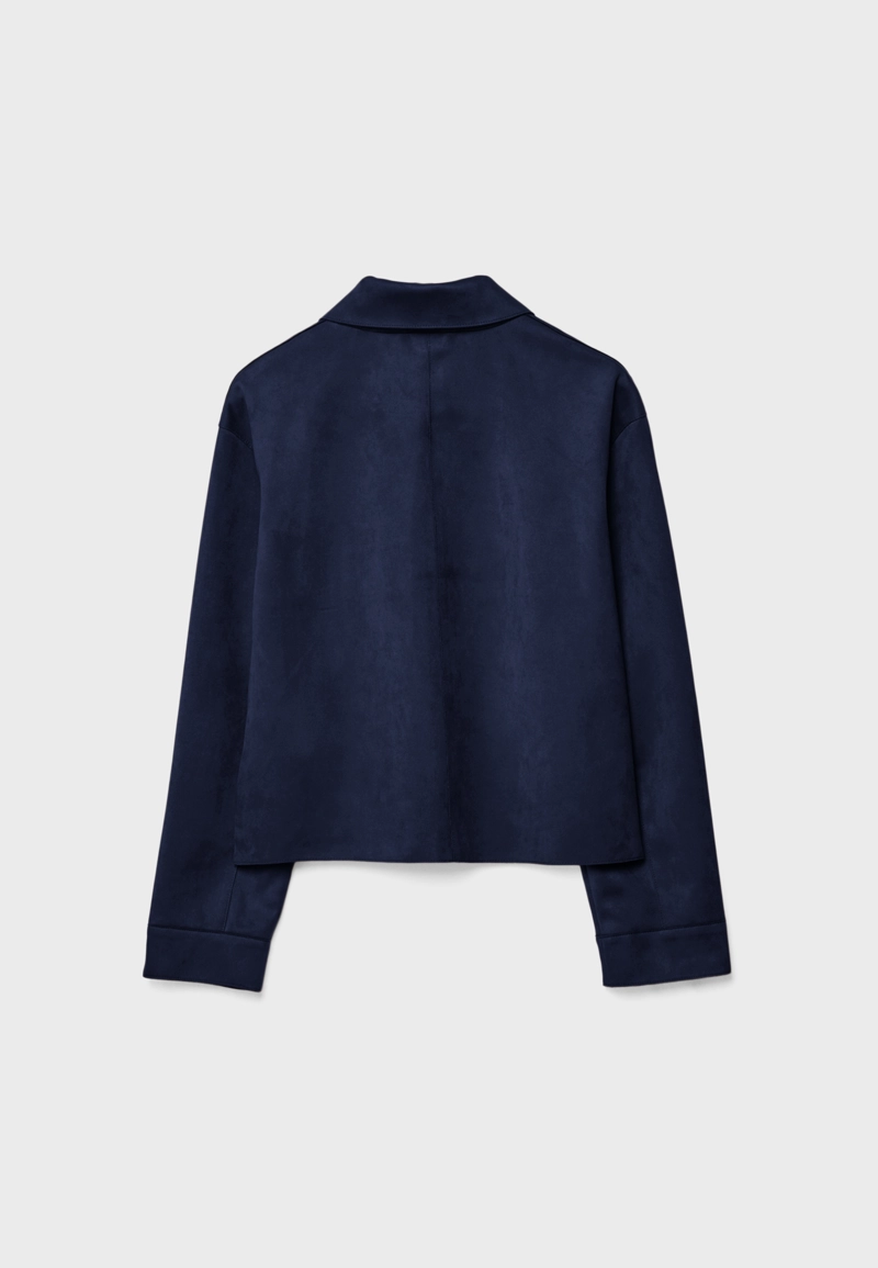 Куртка с карманами из искусственной замши