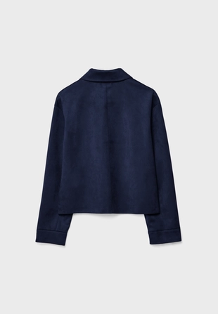 Куртка с карманами из искусственной замши- Заказать в России