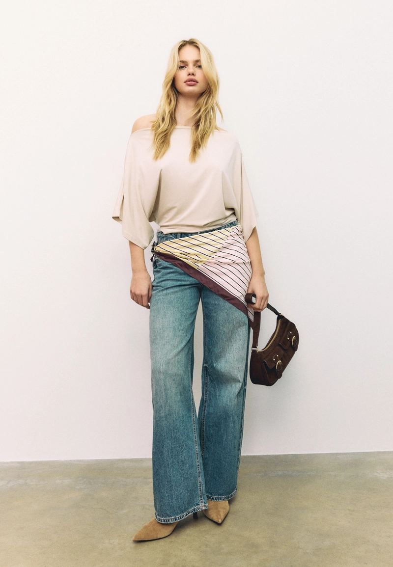 Базовая футболка с рукавами «летучая мышь»