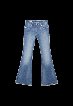 Джинсы с низкой посадкой и простроченными карманами- Заказать в России