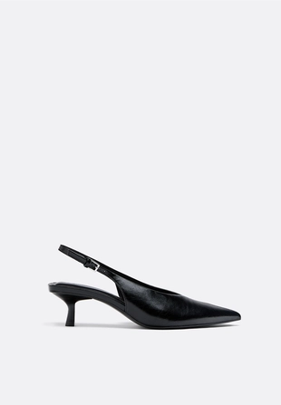 VNECK KITTEN HEEL SHOES- Заказать в России