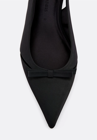 Туфли на среднем тонком каблуке с вырезами- Заказать в России