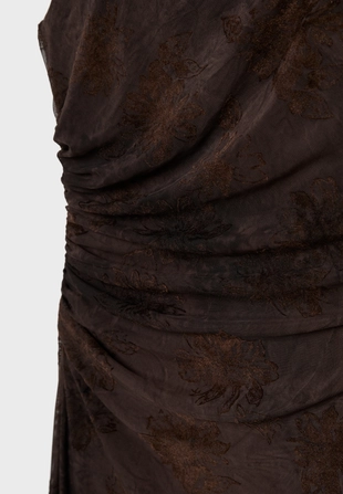 Платье миди из полупрозрачной ткани с квадратным вырезом- Заказать в России