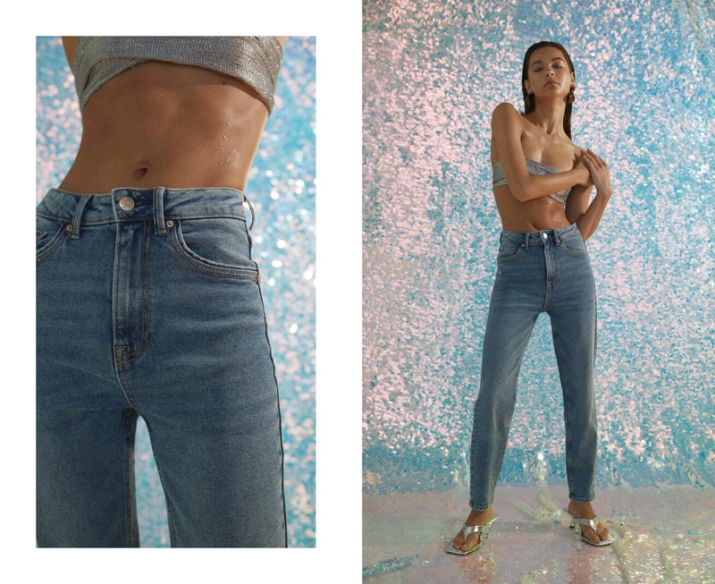 1465 Джинсы mom зауженные