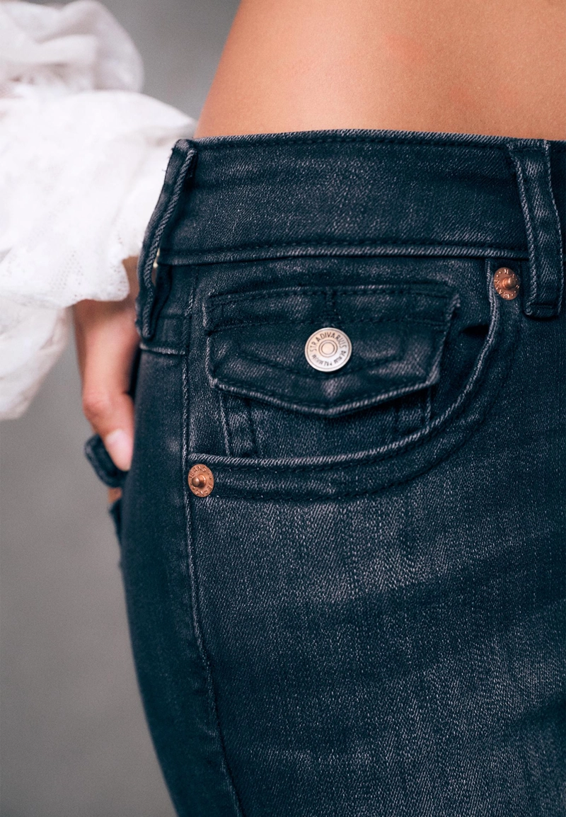 Джинсы клеш D04 с низкой посадкой