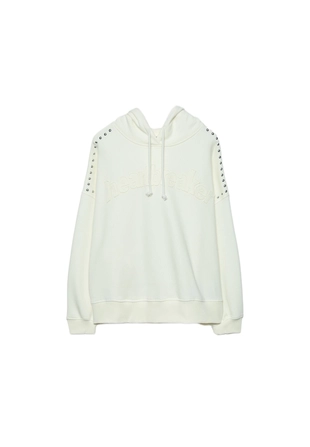 Толстовка с капюшоном, вышивкой и заклепками- Заказать в России